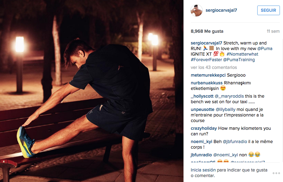 Fuente: Instagram Sergio Carvajal.