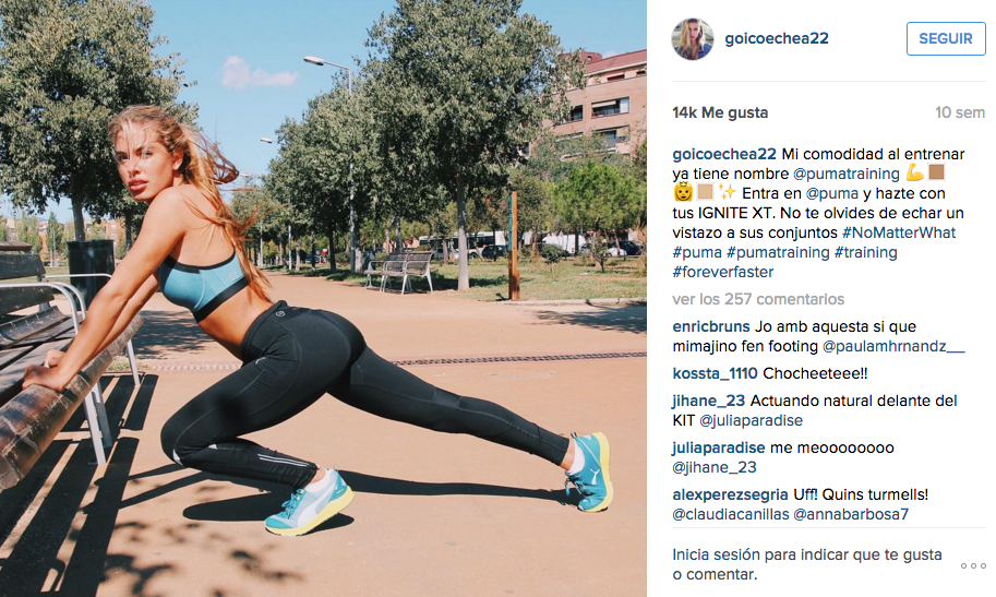 Fuente: Instagram Jessica Goicoechea.