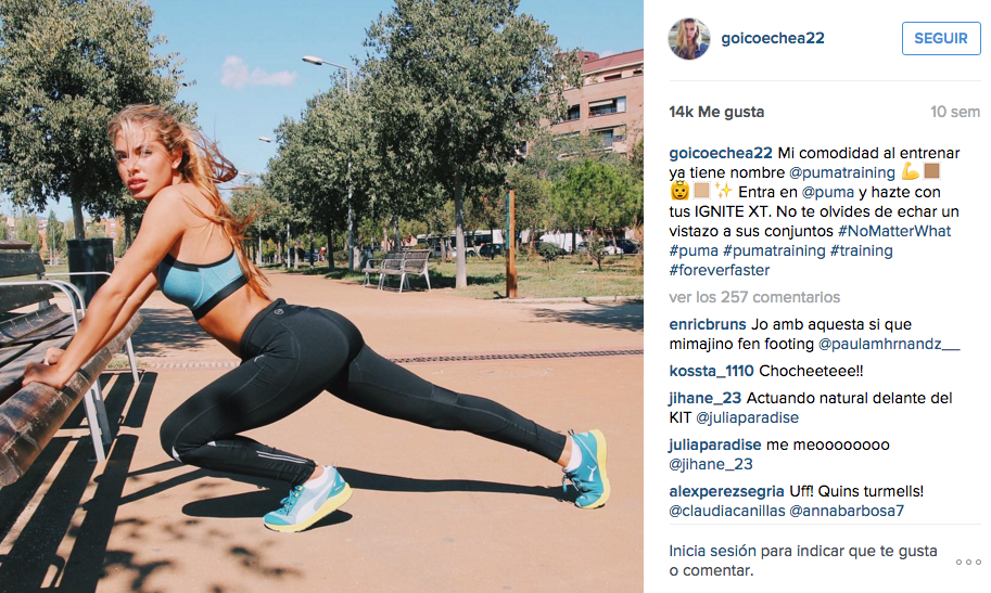 Fuente: Instagram Jessica Goicoechea. 