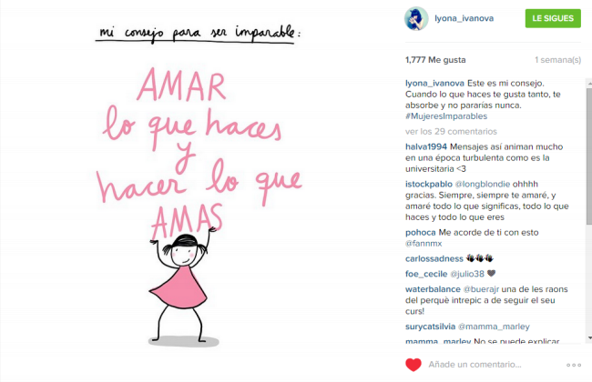 Fuente: Instagram Lyona.