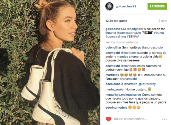 Fuente: Instagram @goicoechea 22 para campaña Puma