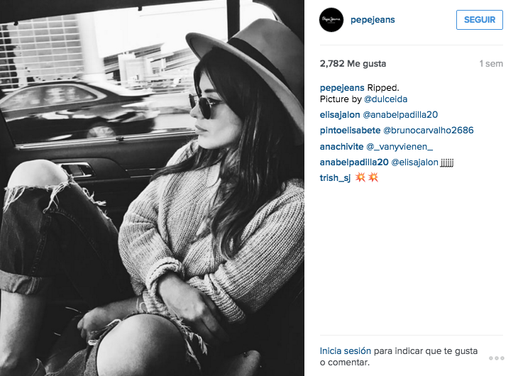 Fuente: Instagram Pepe Jeans. 