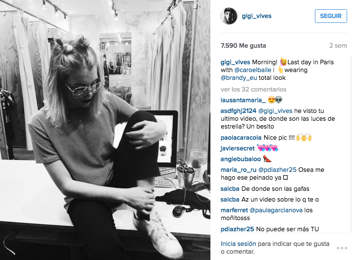 Gigi Vives, una de las instagramers más de moda del momento.