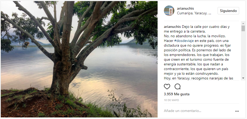 Instagram de la influencer Arianuchis