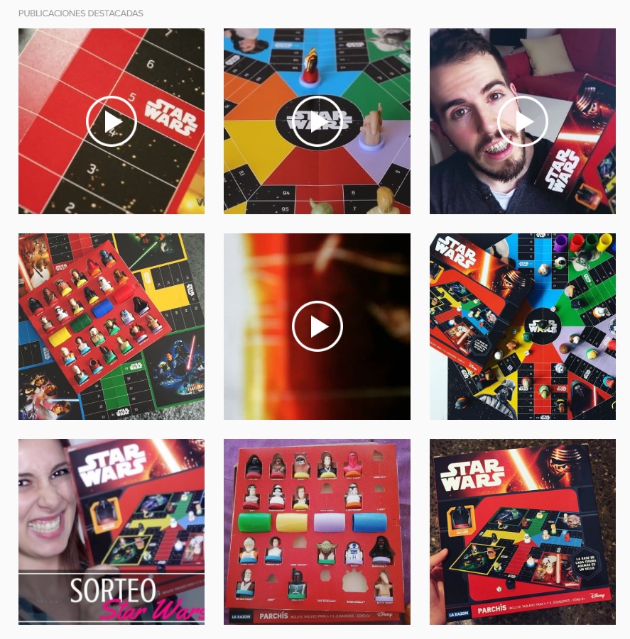 El contenido ayuda a generar comunidad, como en esta campaña que hicimos para La Razón y su coleccionable Parchís star Wars | Fuente: #parchisstarwars