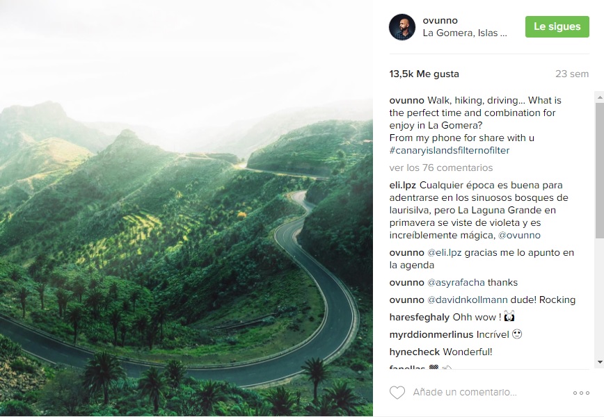 Imagen de una de nuestras campañas para Turismo Canarias | Fuente: @ovunno